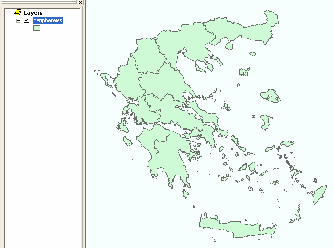 Σχήµα 5.8 Οπτικοποίηση shapefile στον χάρτη Σχήµα 5.