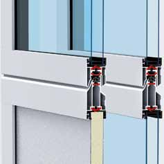 Až o 55 % lepšia tepelná izolácia: ALR 67 Thermo s klimatickým presklením a s ThermoFrame Najlepšia tepelná izolácia Pri ALR F42 Thermo a ALR 67 Thermo sú hliníkové profily termicky oddelené a