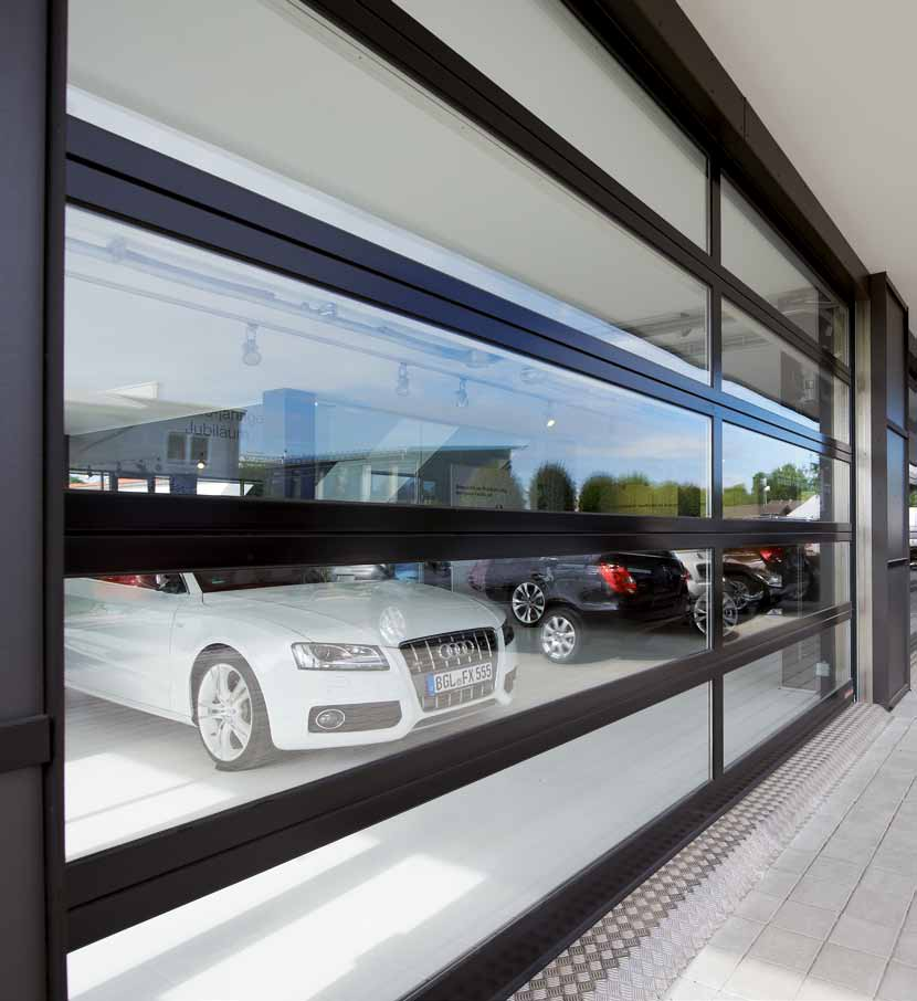 ALR F42 Glazing, ALR 67 Thermo Glazing ALR F42 Vitraplan Exkluzívne presklené hliníkové brány Autosalóny Vďaka