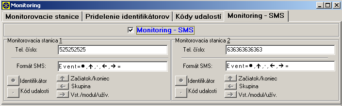 INTEGRA Programovanie 81 Pozor: Typickým nastavením parametru OPAKOVANIA je 8, a parametru DOBA PRERUŠENIA = 30 (výskyt novej udalosti obnovuje vysielanie udalostí doteraz nevyslaných).