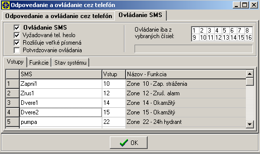 88 SATEL INTEGRA 3. Určiť, či má ústredňa analyzovať v prijatých príkazoch veľkosť písmen (možnosť ZOHĽADŇUJ VEĽKOSŤ PÍSMEN). 4.