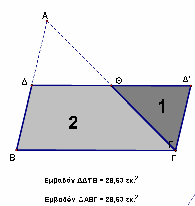 5ο ΣΥΝΕ ΡΙΟ ΣΤΗ ΣΥΡΟ- ΤΠΕ ΣΤΗΝ ΕΚΠΑΙ ΕΥΣΗ 3 Σχήµα 3: τελική θέση του τριγώνου κατά την περιστροφή Το δεύτερο κουµπί µετακίνησης επαναφέρει το σηµείο στην αρχική του θέση.