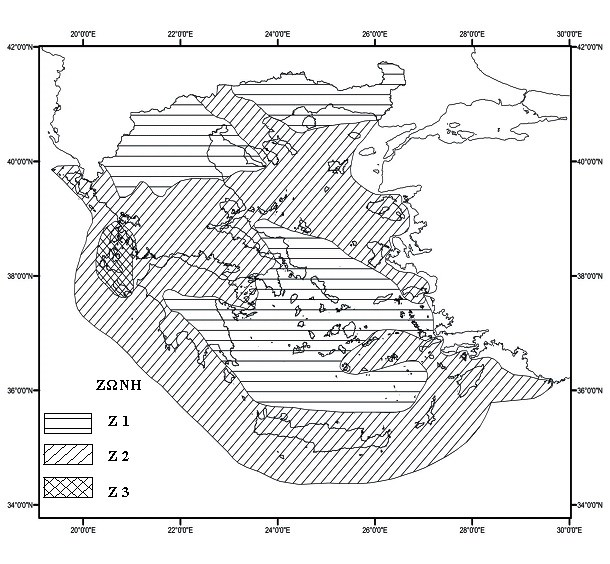 ΕΝ1998-1: Σεισμική Δράση 3 ΕΝ Η σεισμικότητα περιοχής χαρακτηρίζεται από τη Μέγιστη Εδαφική Επιτάχυνση Αναφοράς στο Βράχο, α gr (Τ R = 475 χρ).