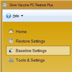 Εικόνα 3: Κονσόλα διαχείρισης του DriveVaccine 2.4 Ενημέρωση Baseline (Update Baseline) Όπως εξηγείται και στην Παράγραφο 2.