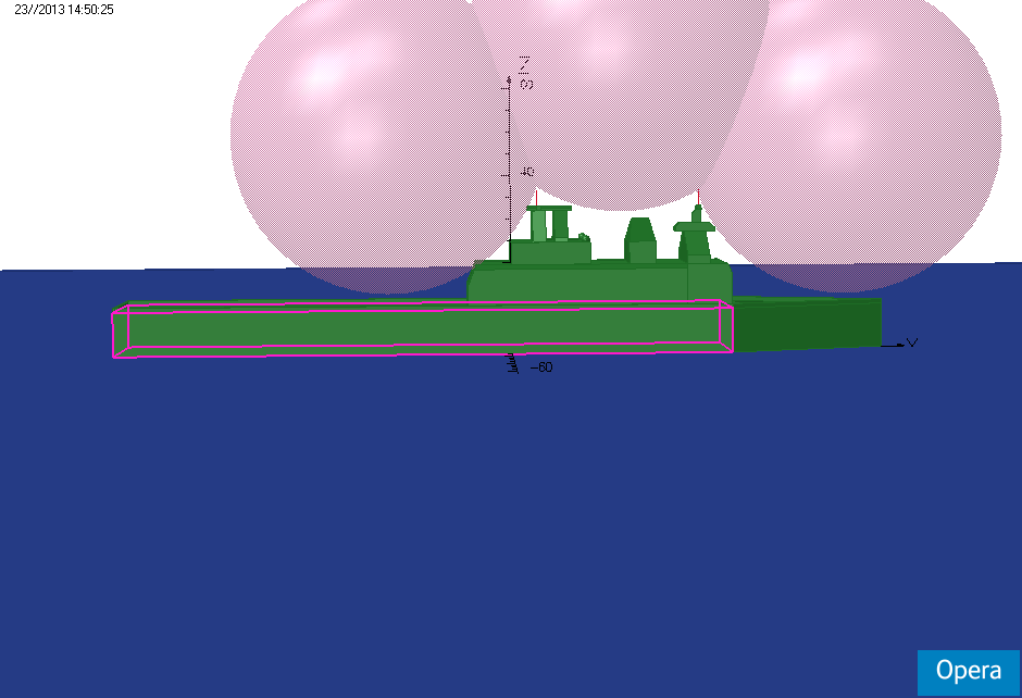 4.3 Προτεινόμενη προστασία μοντέλων 83 Τέλος, για το πλοίο HMS Albion επιλέχθηκε να προστατευθούν μόνο οι κορυφές του πλοίου έναντι άμεσου κεραυνικού πλήγματος, αφού εκεί θα βρίσκονται όλες οι
