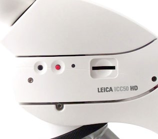 Leica ICC50 HD apžvalga 2 1 3 4 1. Juodas universalusis mygtukas: paspauskite ir palaikykite 1 sekundę bus parodyti apšvietimo parametrai.