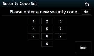 Πραγματοποίηση ρυθμίσεων Ρύθμιση Ασφάλειας Μπορείτε να ορίσετε έναν κωδικό ασφαλείας για την προστασία του συστήματος δέκτη σας από τυχόν κλοπή. 1 Πατήστε το πλήκτρο <MENU>/ κουμπί έντασης ήχου.