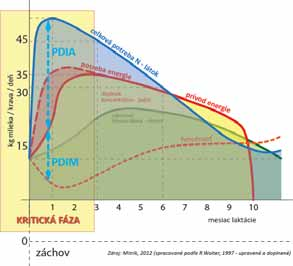 Metabolizmus pečene u vysoko produkčnej kravy v období pred a po pôrode dni do/od pôrodu počet -9 11 33 83 príjem sušiny kg/deň 9,6 14,7 19,5 22,1 produkcia mlieka kg FCM/deň 0 41,2 44,2 42,4 prietok