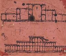 Joseph Paxton's first sketch for the Great Exhibition Building, about 1850, pen and ink