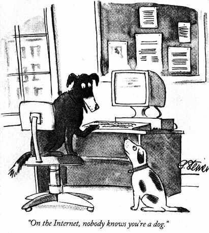 Ο μύθοσ On the Internet, nobody knows you are a dog