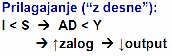 S = I ravnotežje varčevanje potrošnja Če zanemarimo državo, imamo samo gospodinjstva, ki imajo svojo potrošnjo in podjetja, ki investirajo. Potrošnja gospodinjstev C (Consumption), je rastoča.