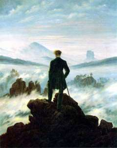 Wanderer above the sea of fog,caspar David Friedrich, Kunsthalle,Hamburg The Scream,Edvard