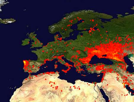 Η ελλάδα βρίσκεται σε ενα σταυροδρόμι ρύπων Sahara dust SO 2 from