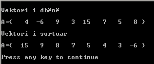322 Bazat e programimit në C++ void radha(int A[],int m) int i,j,x; for (i=0;i<m-1;i++) for (j=i+1;j<m;j++) if (A[i]<A[j]) x=a[i]; A[i]=A[j]; A[j]=x; return; Në nënprogram, gjatë ndërrimit të vendeve