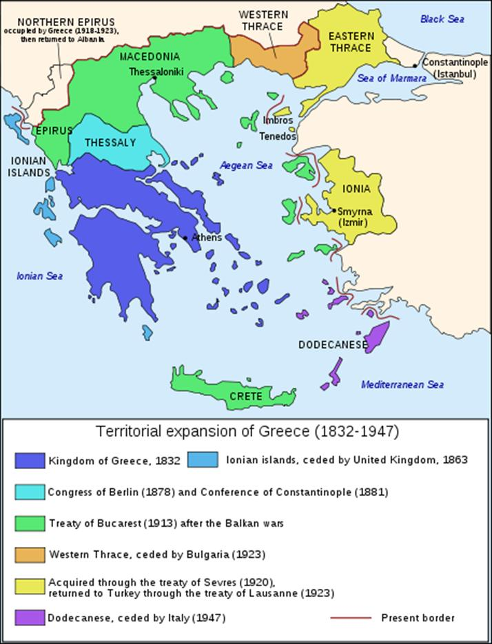 2η περίοδος: έως την προσέλευση των προσφύγων (1880-1922) Προσάρτηση της Θεσσαλίας (1881) έως την