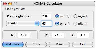 HOMA2 Pojednostavljena formula ima nedostataka HOMA2 softver za izračunavanje %S i %B http://www.dtu.ox.ac.uk/homacalculator/index.