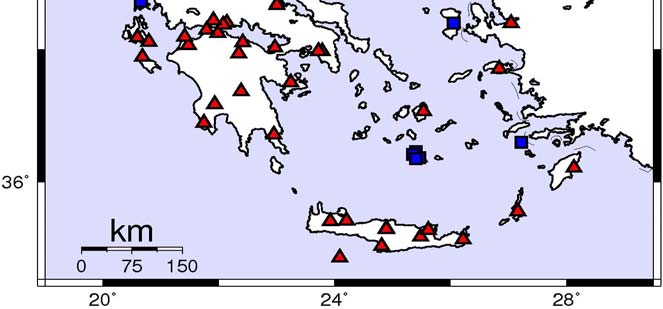 NIS1 Σχήμα (12). Η ενσωμάτωση του σεισμογράφου του κεντρικού σεισμολογικού σταθμού του Εμπορειού (NIS1) στο Ελληνικό Εθνικό Δίκτυο Σεισμογράφων.