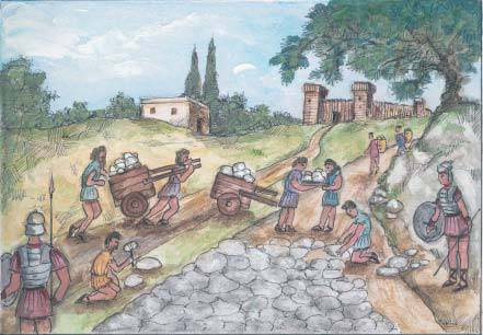 5. Σε περιόδους ειρήνης ο ρωμαϊκός στρατός εργαζόταν και βοηθούσε να κατασκευαστούν δρόμοι, γέφυρες, λιμάνια και αρδευτικά έργα. 6.