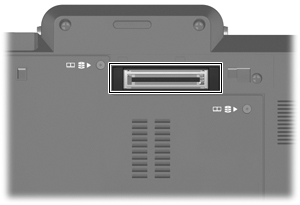 Χρήση της υποδοχής επιτραπέζιας σύνδεσης Η υποδοχή επιτραπέζιας σύνδεσης συνδέει τον υπολογιστή με μιας προαιρετική συσκευή επιτραπέζιας σύνδεσης.