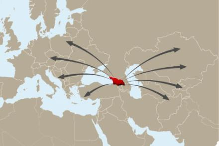 Τοπικός διάδρομος Logistics Υπέρ-Καυκασιανή διαδρομή «Εναλλακτική πύλη» μεταξύ Ευρώπης και Κεντρικής Ασίας Μεταφορικές υποδομές Ταχεία ανάπτυξη των οδικών υποδομών Τα λιμάνια είναι οικονομικά