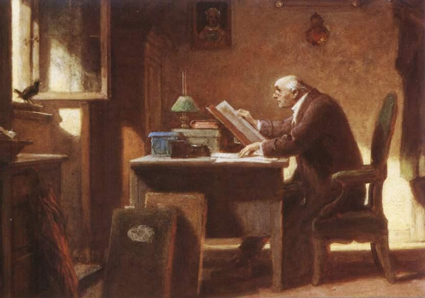 Α. Ο επισκέπτης (Carl Spitzweg, 1849) Β.