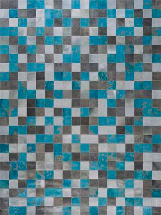 Skn Rug (10x10) Multy Grey/Turquose acd Grey Skn Rug (10x10)