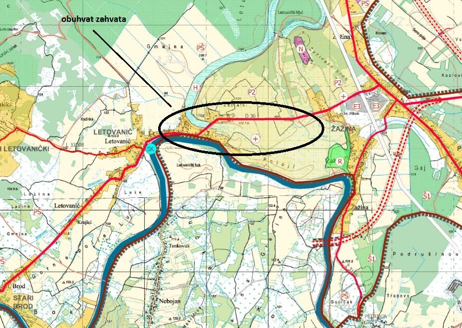 6.1. površine infrastrukturnih sustava 6.3. površine prometnih koridora (cestovnih i željezničkih) 2. UVJETI ZA UREĐENJE PROSTORA 2.1. GRAĐEVINE OD VAŽNOSTI ZA DRŽAVU I ŽUPANIJU Točka 3.