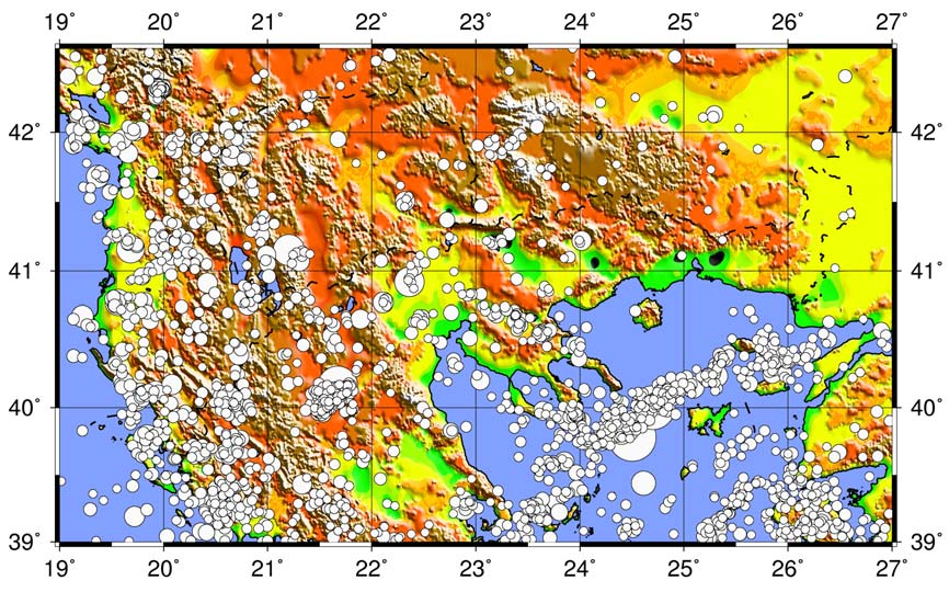 µετασεισµική ακολουθία επεκτείνεται στο διάστηµα αυτό, π.χ. για 20 χρόνια για το σεισµό της 20ής Ιουνίου 1978 (Μ=6.6 στην Μυγδονία λεκάνη).