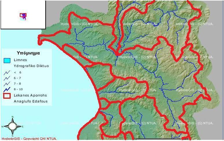 4. Γεωλογία λεκανών απορροής Γεωλογικοί χάρτες 4.1. Η λεκάνη Απορροής του ποταμού Αλφειού (Εικ.4.1) Εικόνα 4.