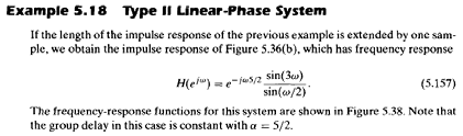Γραμμικά συστήματα με γενική γραμμική φάση (generalized linear phase) Τύπου Ι M even, h[n] = h[m-n] 29