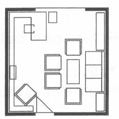 3.3.1.1 Obývacia izba Obývacia izba je hlavným priestorom bytu a je spravidla jeho najväčšou miestnosťou.