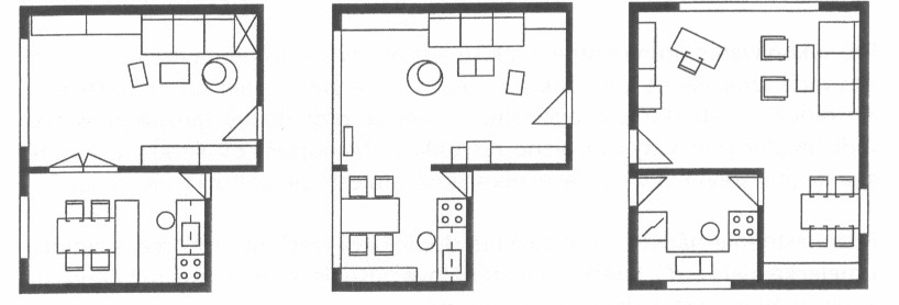 3.3.1. Jedáleň miestnosť pre stolovanie Jedáleň je samostatná miestnosť, resp. oddelený priestor obývacej izby, slúžiaca predovšetkým na rodinné stolovanie.