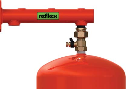 reflex expanzné nádoby s membránou vykurovacie a cladiace sústavy reflex NG a N 4 pre vykurovacie a cladiace sústavy so závitovým pripojením dovolená prevádzková teplota pevnej membrány 70 C scválené