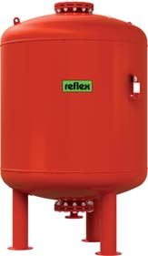 reflex expanzné nádoby s vakom vykurovacie, solárne a cladiace sústavy reflex G pre vykurovacie, cladiace a solárne sústavy s prírubovým pripojením PN 6 resp.