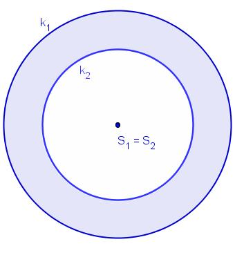 c= SS 1 2 < r1 r2, k1 k2 = Ak pre dve kružnice platí SS 1 2 < r 1 r 2, S 1 S 2, leží jedna vnútri druhej (nemajú spoločný bod a rôzne stredy). 6.