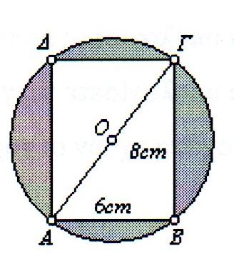 ΘΕΜΑ 3ο Στο παραπάνω σχήμα το ορθογώνιο ΑΒΓΔ έχει διαστάσεις ΑΒ=6cm, ΒΓ=8cm και είναι εγγεγραμμένο σε κύκλο με κέντρο Ο και ακτίνα ρ. Α. Να υπολογίσετε την διάμετρό του ΑΓ.