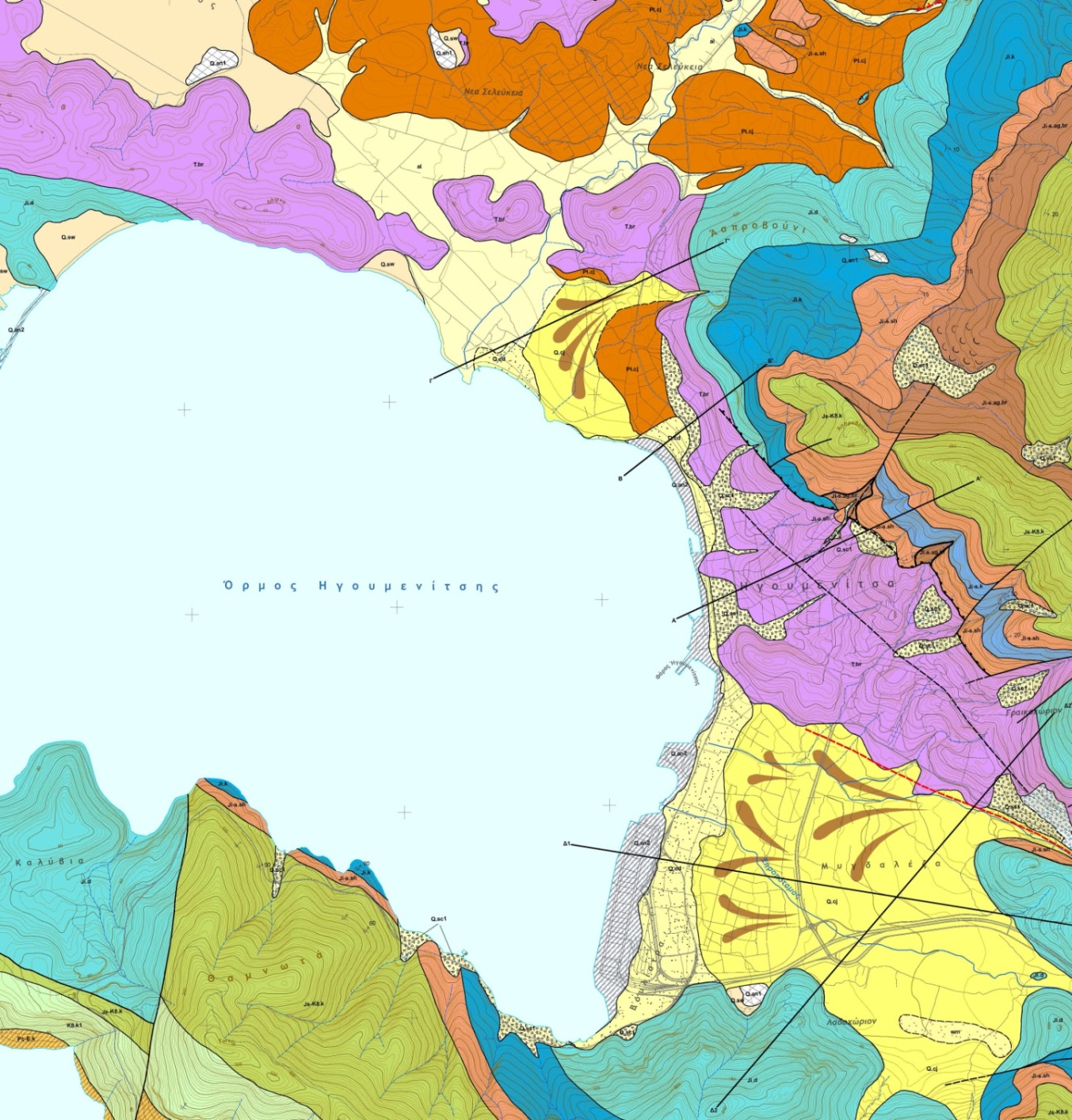 Εικ.: 4 Απόσπασμα Γεωλογικού χάρτη της