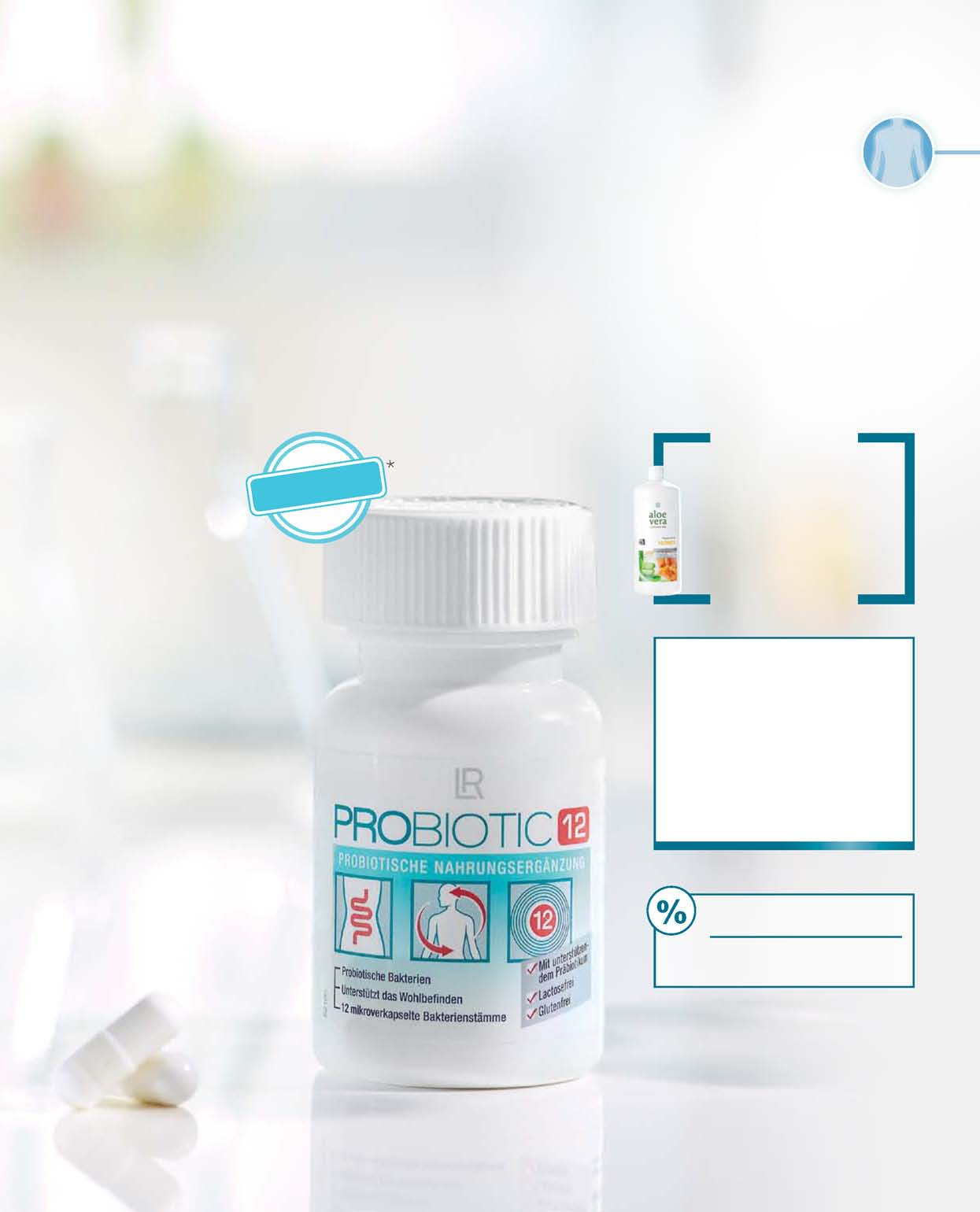 Probiotic12 aby ste sa cítili dobre Probiotické baktérie zahŕňajú až 400 rôznych kmeňov. V našich črevách ich žijú milióny a náš zdravotný stav súvisí s ich rovnováhou.