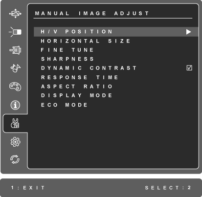 Χειριστήρια Επεξήγηση User Color (Χρώμα Χρήστη) Ξεχωριστές ρυθμίσεις για το κόκκινο (R), πράσινο (G) και το μπλε (B). 1. Για να επιλέξετε χρώμα (R, G ή B) πατήστε το πλήκτρο [2]. 2.
