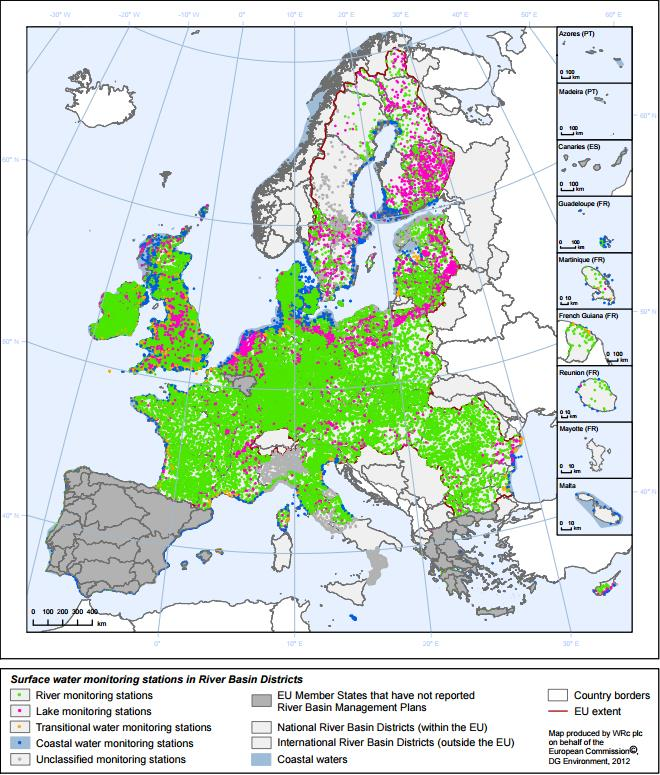 Σταθμοί Παρακολούθησης επιφανειακών υδάτων http://ec.europa.
