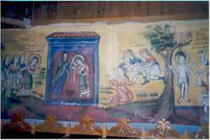 παρεκκλήσι της ενορίας του χωριού Αρχάγγελου. Σήµερα η Μονή λειτουργεί µε κοινοβιακό τυπικό. Ο ρυθµός του ναού είναι τρίκλιτη βασιλική και οι τοίχοι του είναι λίθινοι πάχους ενός µέτρου.