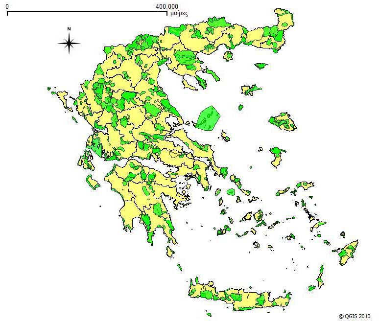 2. ΥΛΙΚΑ ΚΑΙ ΜΕΘΟ ΟΙ 2.1 Περιοχή Μελέτης Στην παρούσα µελέτη χρησιµοποιήθηκαν δεδοµένα από τις περιοχές του οικολογικού δικτύου Natura 2000 της Ελλάδας.