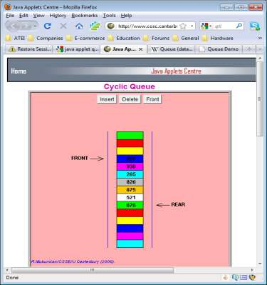 Visual Paradigms Concentric Stack Java Applet Queue in Java Applets Centre