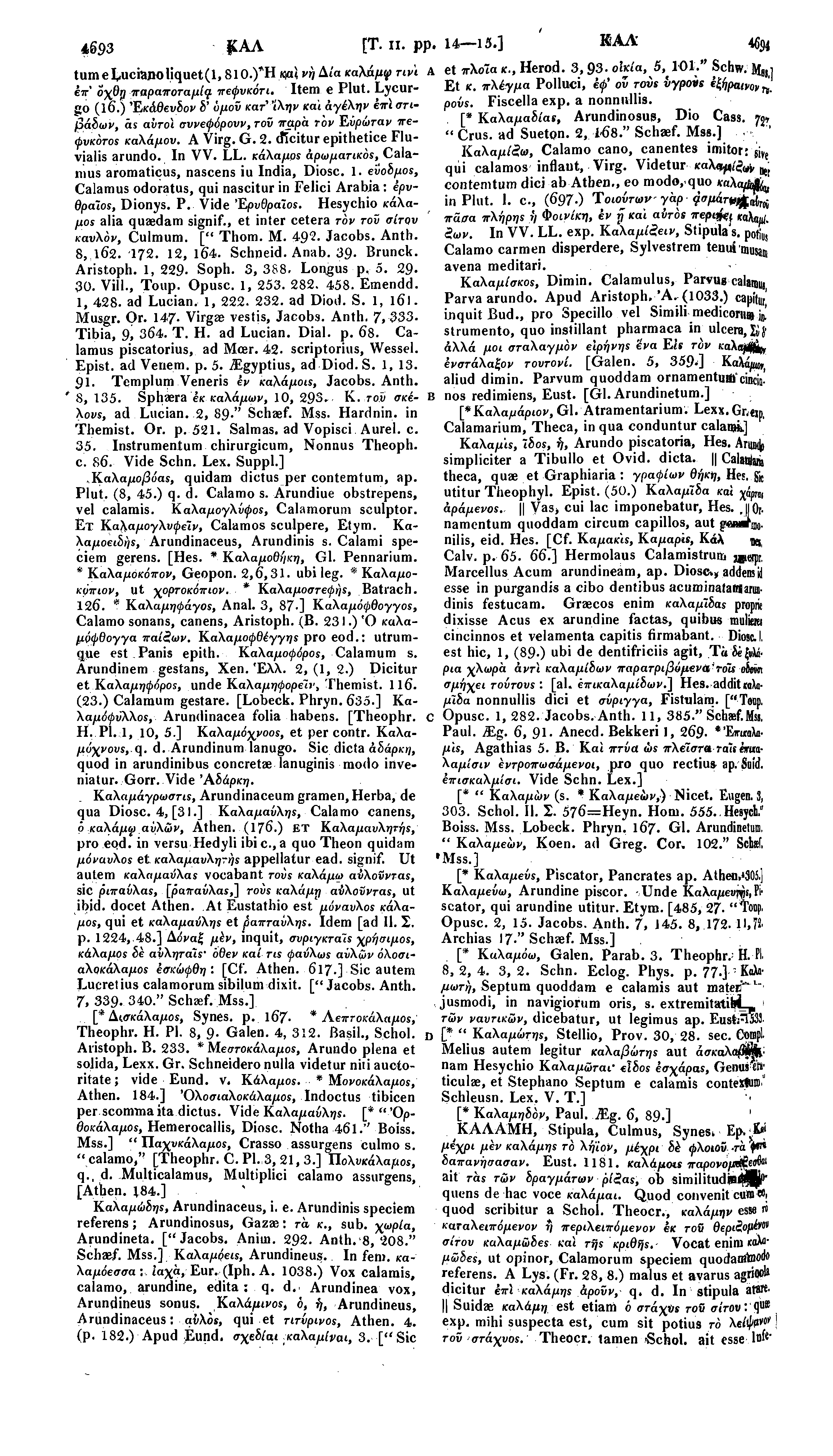 4,693 ΑΛ [Τ. II. pp. 14 15.] ' ΚΑΛ 46^4 turn e Luciano liquet(l, 810.)*H «jai νήαία κάλάμψ τινι A et πλοία κ., Herod. 3,93. οικία, 5, Ιϋί." Schw, Jflsj,] έπ' όχθη παραποτάμια πεφυκότι. Item e Plut.