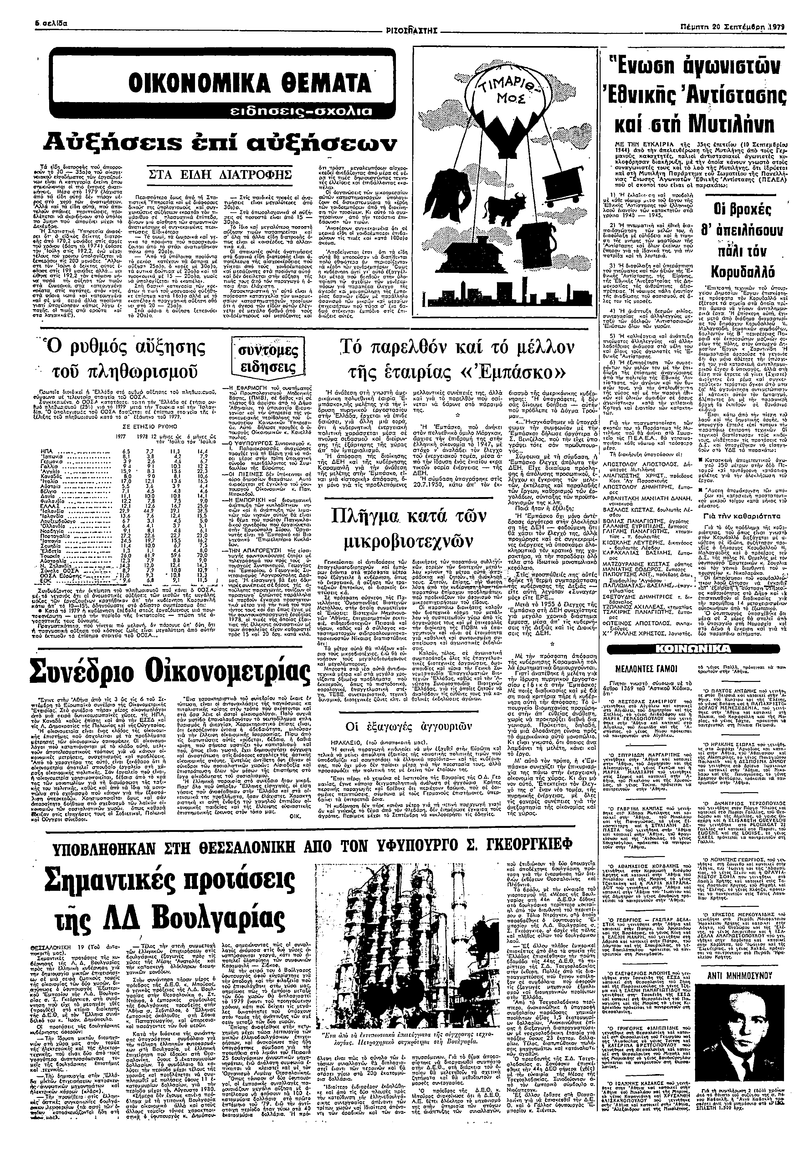 α 5 ελδα ε Πεµπ 20 Σεπµρ 1979 "Εµ ωµ θκ0"0 (Λ θλτλ εδ8 ςχλ ΕΒς υλ εεε π αεςεω Β ως υ» ω φ 35µ α: γε< εα» επ ως ω αρµεω α µε ε Υ π εα: ω 979 ελχα απ εξ πρα µ χς Νε0 π πελω Πω:ς περπες ωωµ» ω ω αµε µα