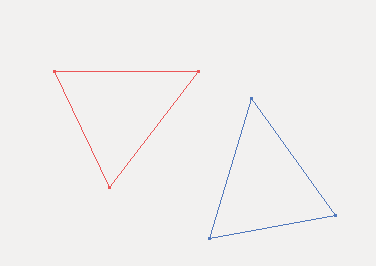 Trikotnik Poljubna premica ali Premica skozi dve točki narišemo trikotnik in premico, čez katero bomo zrcalili.