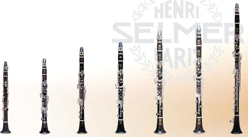 Sopranino clarinet in LΑ (ΛΑ ύφεση) Sopranino clarinet in MΙ (ΜΙ ύφεση) Sopranino clarinet in RΕ (ΡΕ) Clarinet in ΝΤΟ Clarinet in SΙ (ΣΙ ύφεση) Clarinet in LΑ (ΛΑ) Basset clarinet in LΑ (ΛΑ) Το μικρό