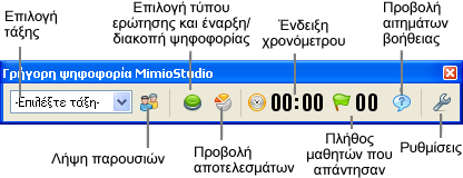 Πληροφορίες για το MimioStudio Βαθμολόγιο To MimioStudio Βαθμολόγιο αποθηκεύει τα αποτελέσματα για όλες τις δραστηριότητες της τάξης σας.