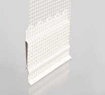 weber PVC vogalnik z mrežo 8620 tm 0,74 10 x 15 cm, 50 kosov / po 2,5 tm kos 1,85 dilatacijski profili z mrežo iz steklenih vlaken (alkalijsko obstojna in nezdrsna) za obdelavo zunanjih vogalov
