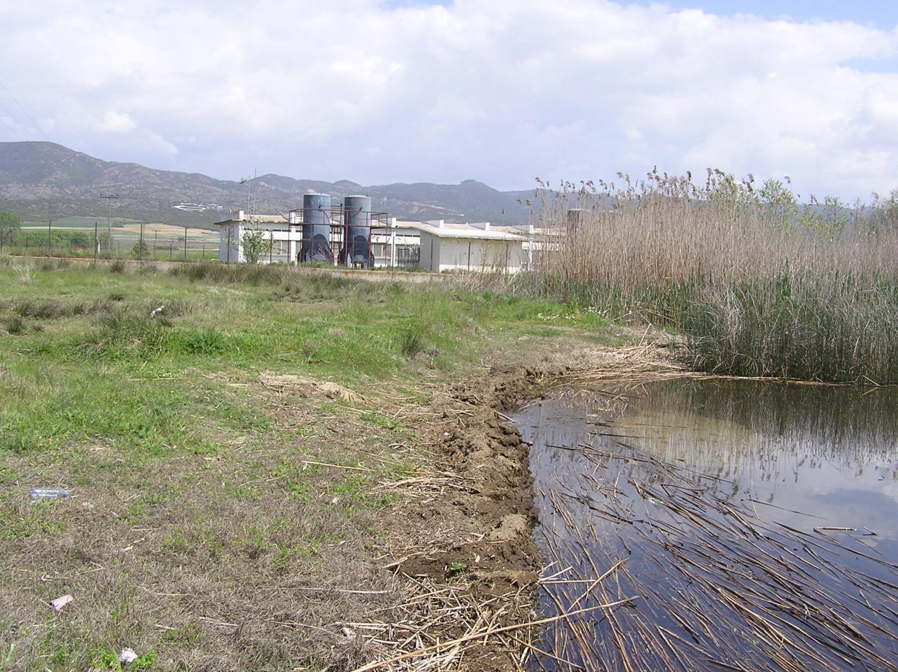 Εικόνα 55: Θέση ΤΟΕΒ Νυμφόπετρας στο δυτικό περιθώριο λίμνης Βόλβης.
